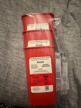 Red Sharps Container - Medical Disposal Bin
